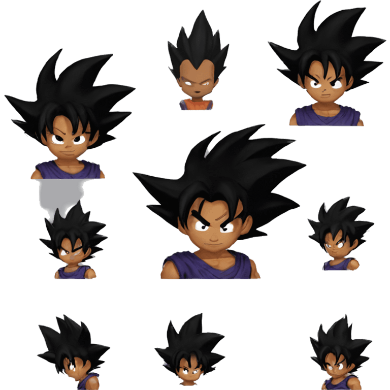 Black goku of dragon ball z emoji