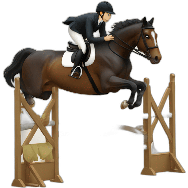 A horse make showjumping emoji