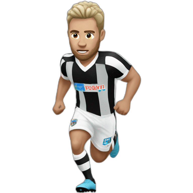 newcastle player running white skin emoji