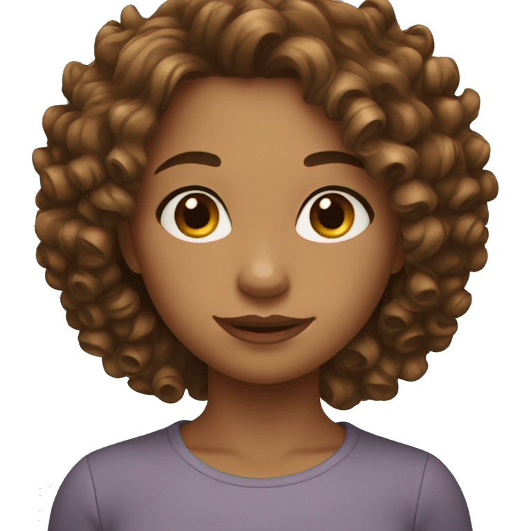 curl hair girl emoji