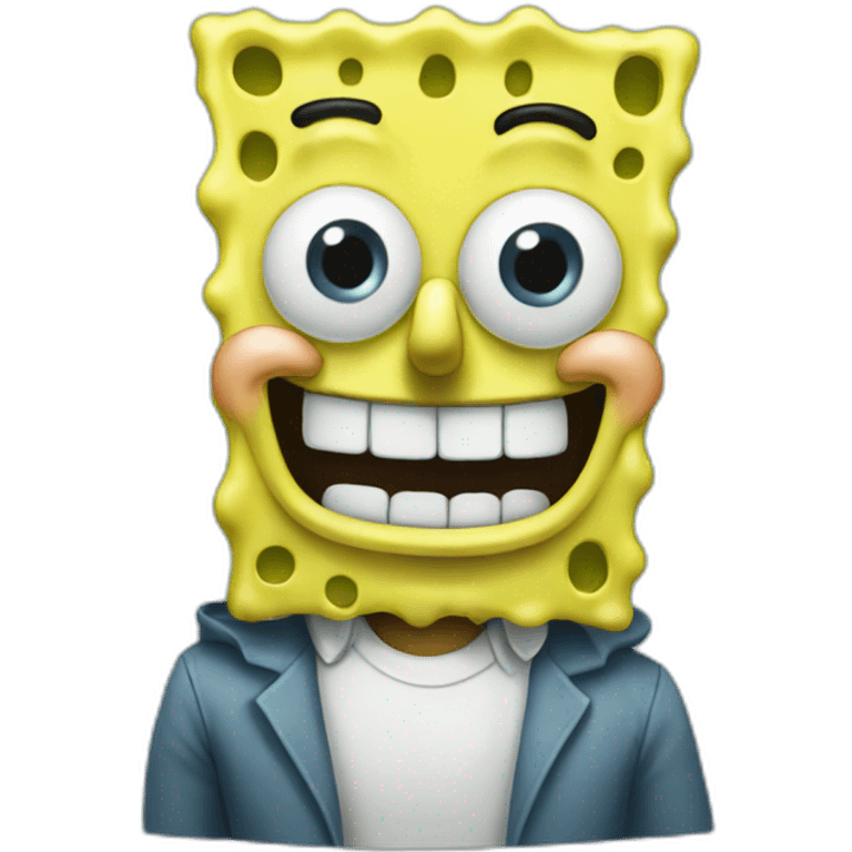 SpongeBob wearing a mask  emoji