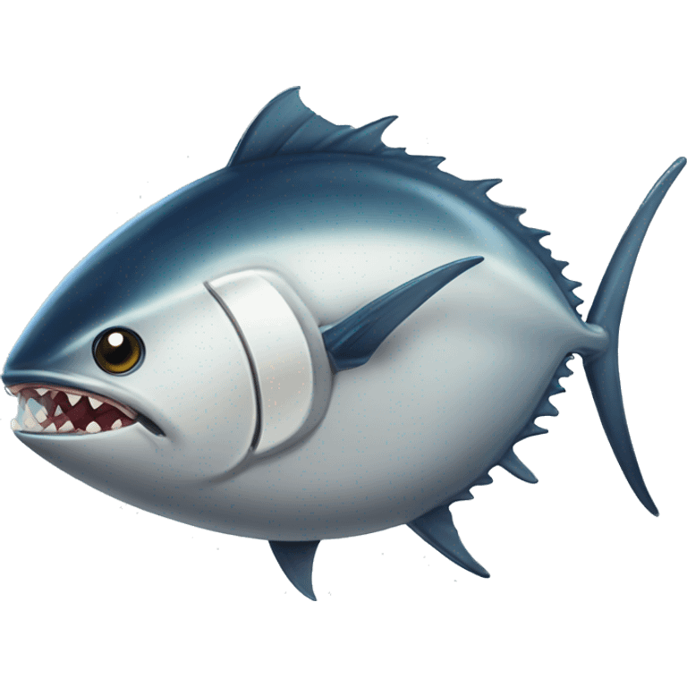 A Zipper-Mouth Faced tuna  emoji