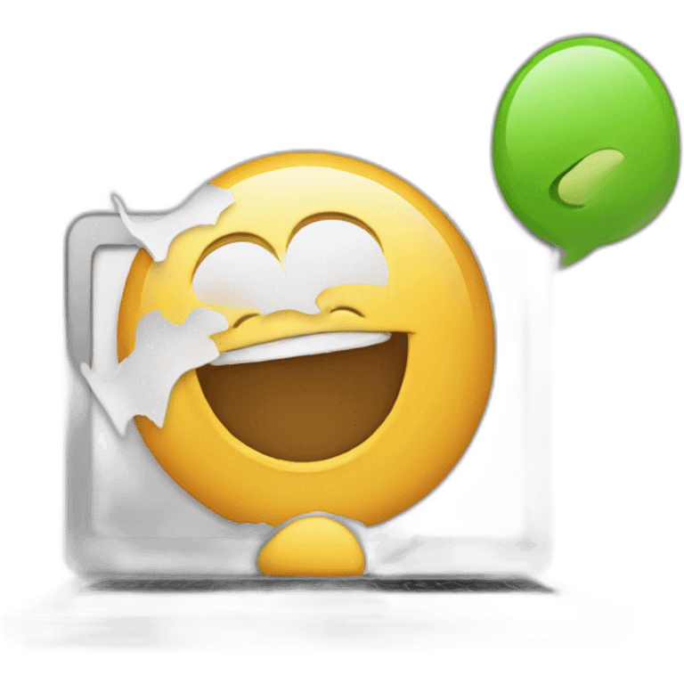 blog posting with computer emoji