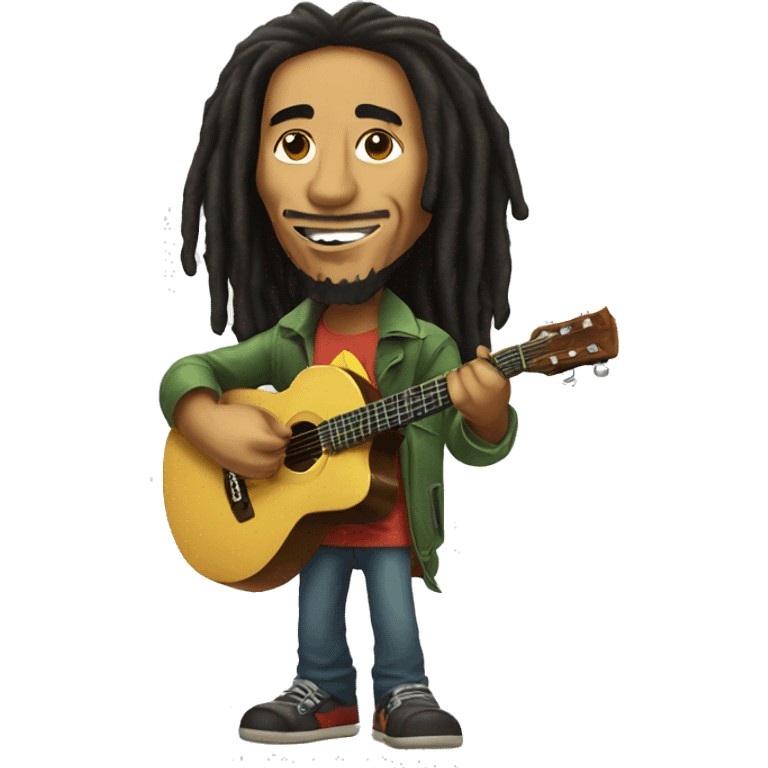 Bob marley with guitar emoji