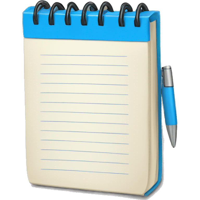 Blue notepad emoji