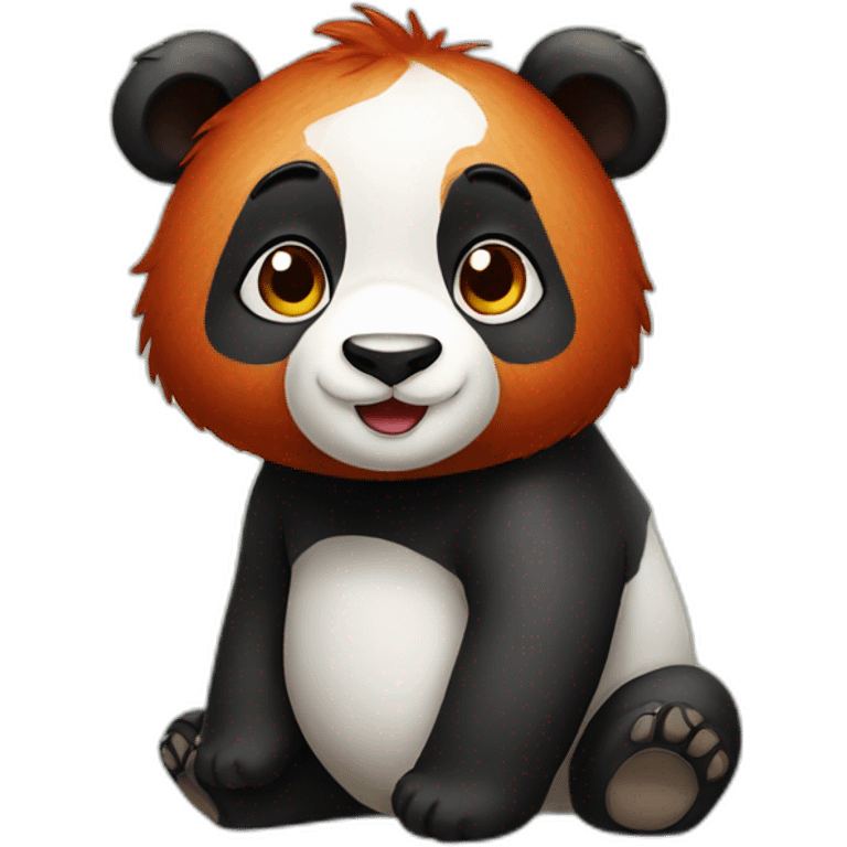 Redhead cute panda emoji