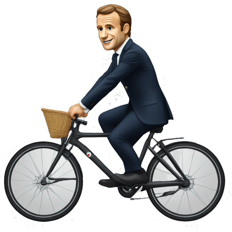 macron sur un velo emoji