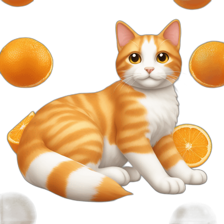 Orange and white cat emoji