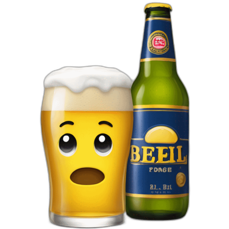 Bob l’éponge qui boit une bière emoji