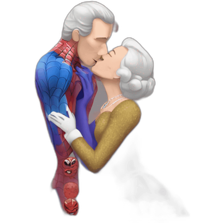 Elisabeth II Kiss spiderman emoji