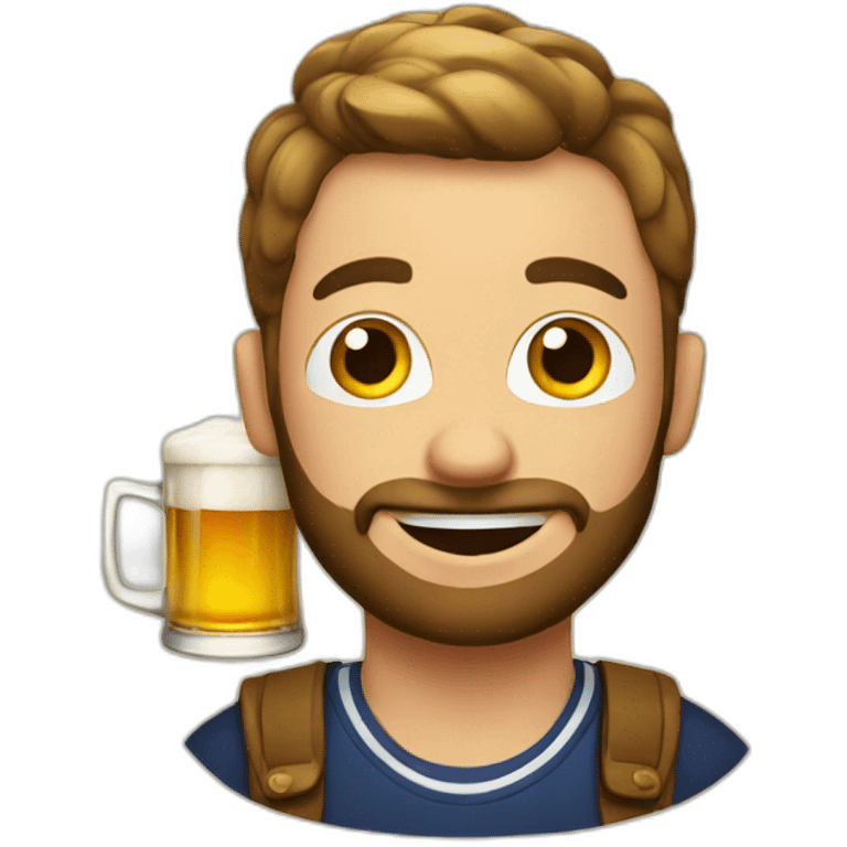 french with beer emoji