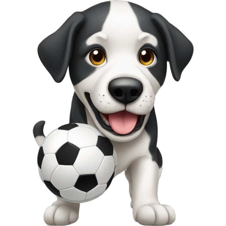 Perro jugando a fútbol  emoji