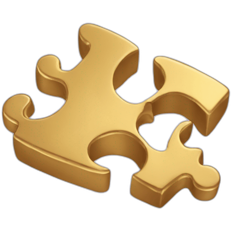 Gold puzzle piece emoji