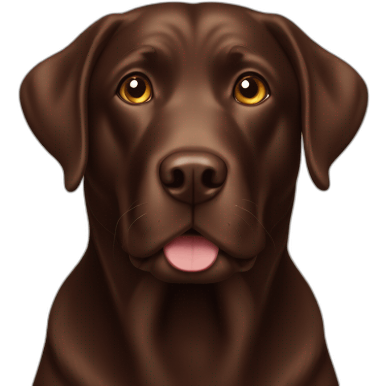 Chocolate labrador emoji