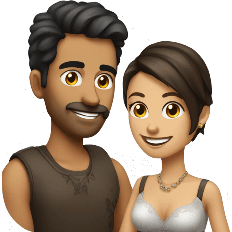 Gringo loves short Brazilian brunette  emoji