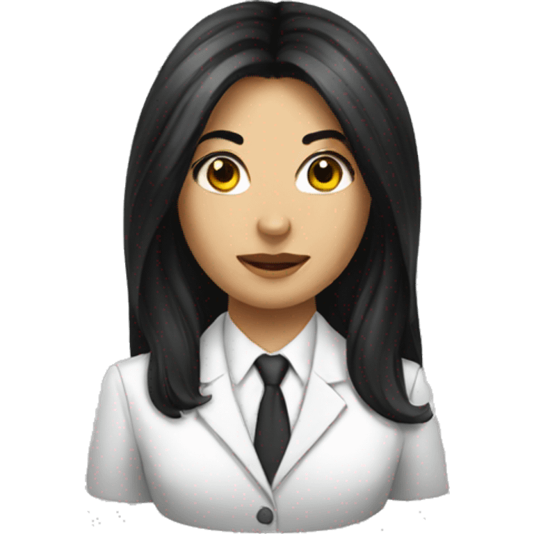 Female defense attorney with long black hair  emoji