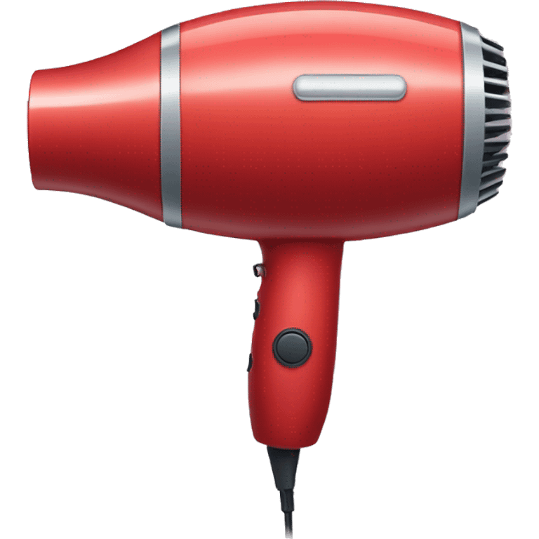 red hair dryer in hand emoji