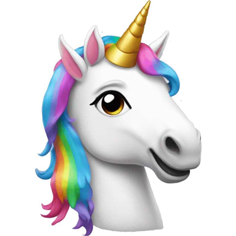 Unicorn with rainbow hat emoji