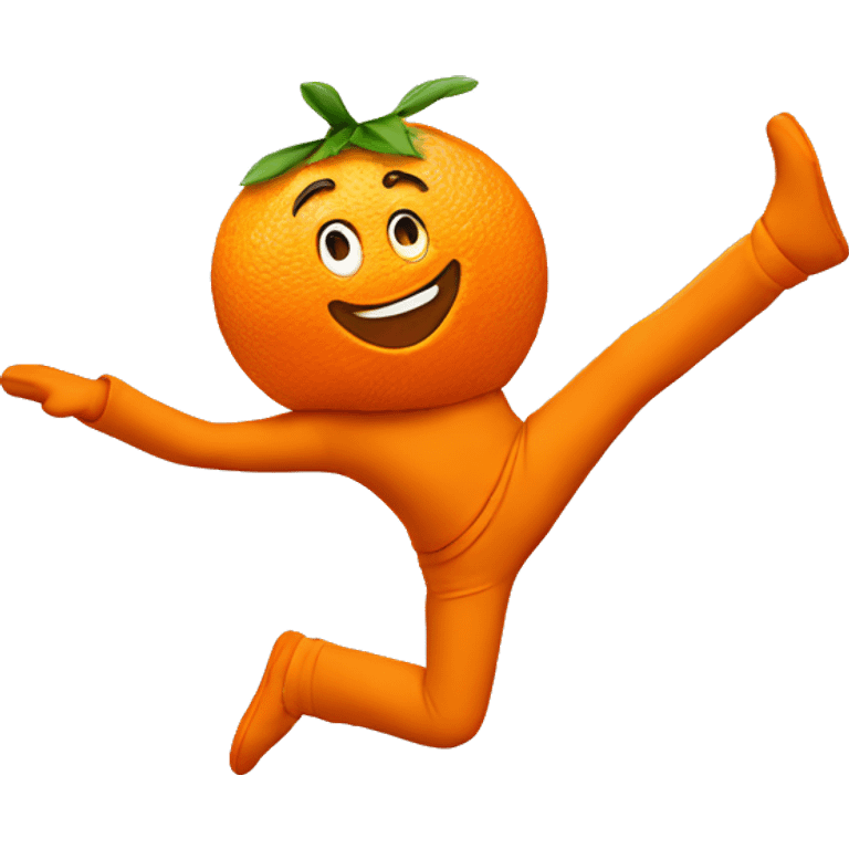 orange donald turns doing a cartwheel  emoji