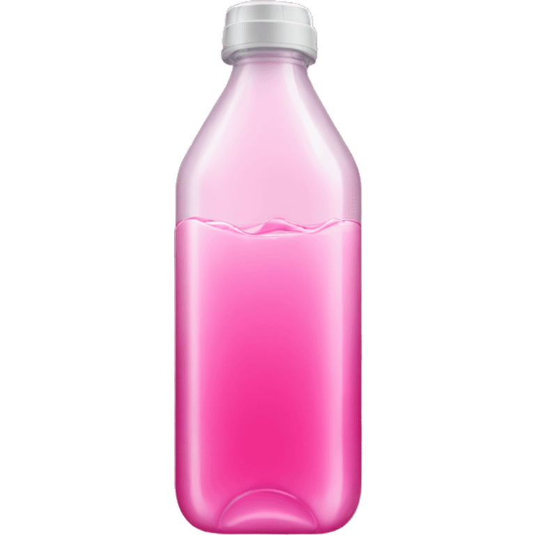 plastic bottle with crystaline pink liquid emoji