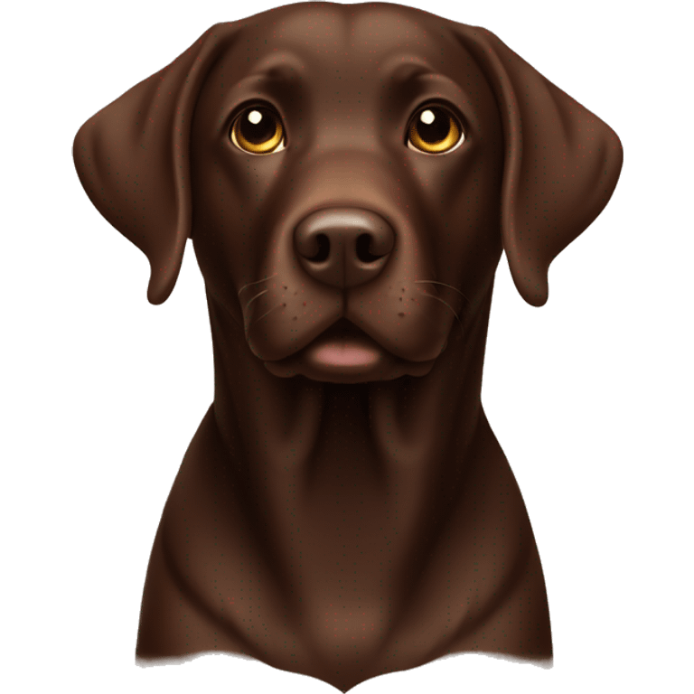 Chocolate brown labrador emoji