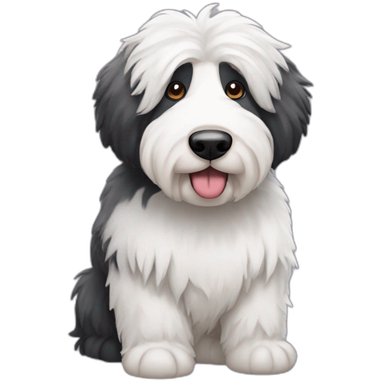 old english sheepdog with paint tin emoji