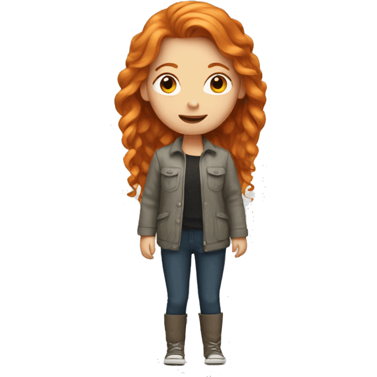 Ginger hair girl emoji