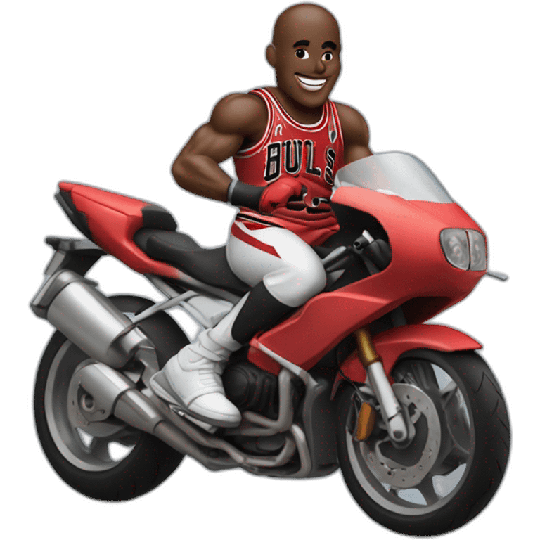 Michael Jordan en moto emoji