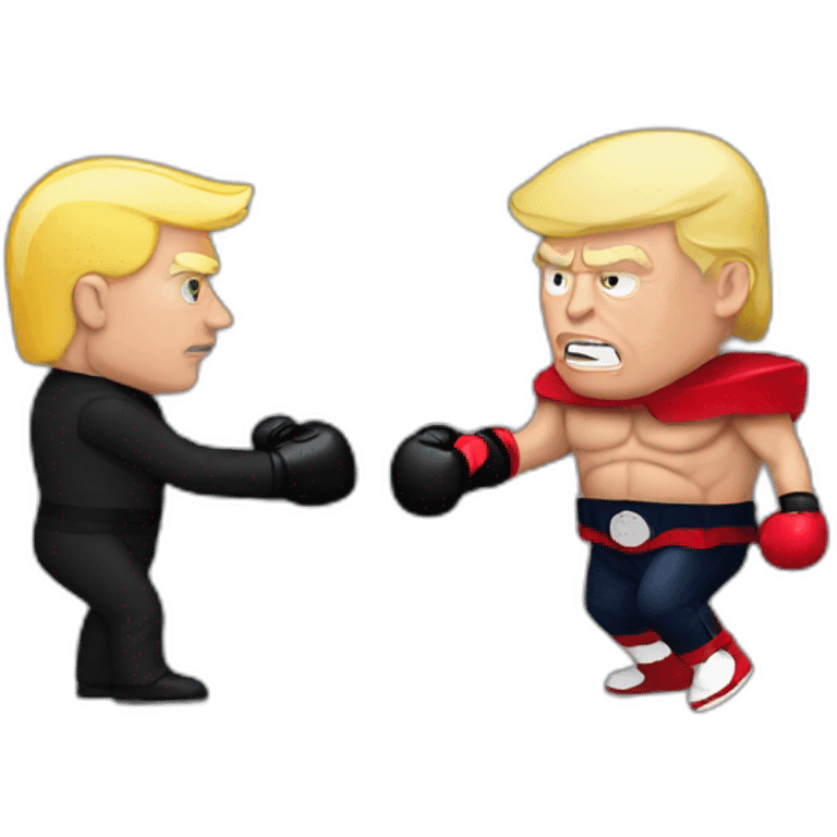 trump boxing with dart vader emoji