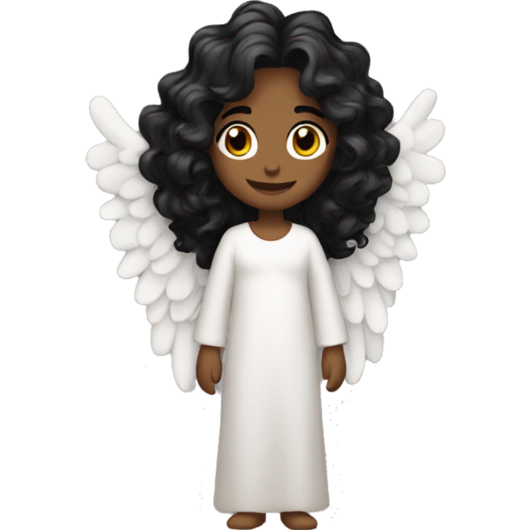 angel with wavy black hair  emoji