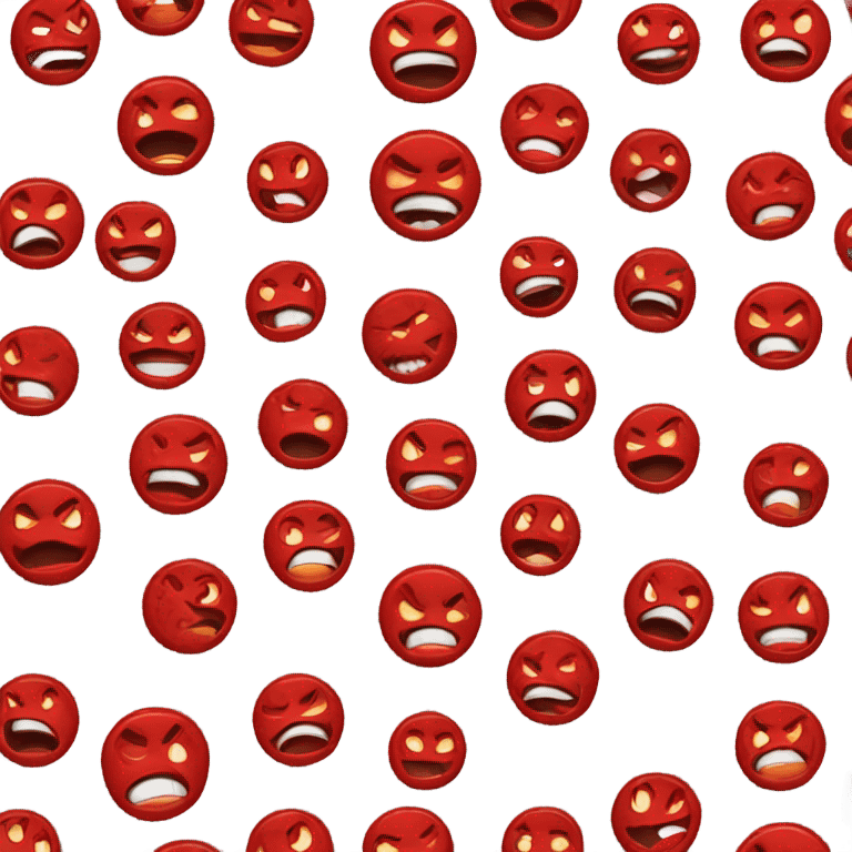 Red angry smiley face emoji