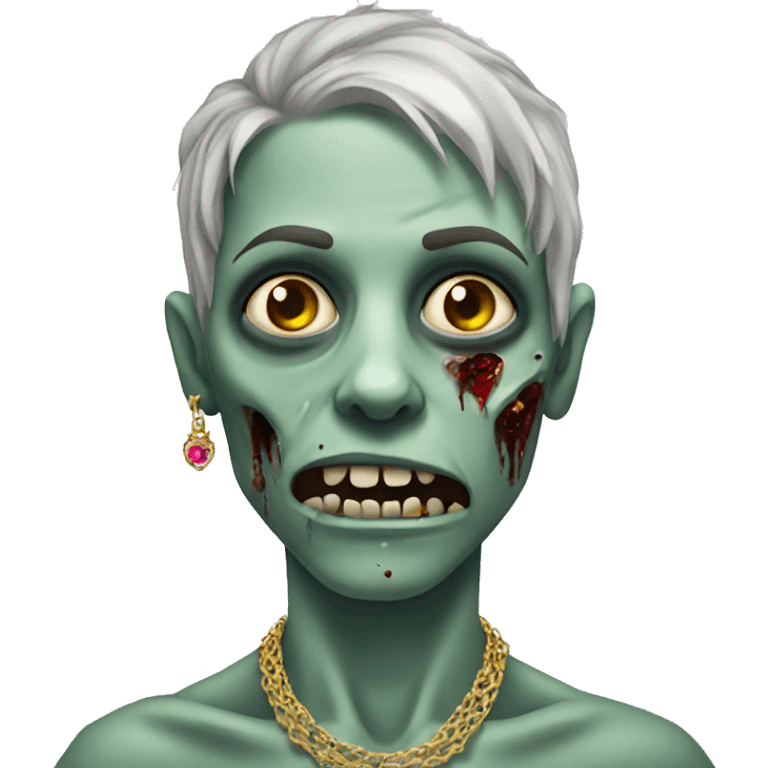 Zombie wearing jewellery  emoji