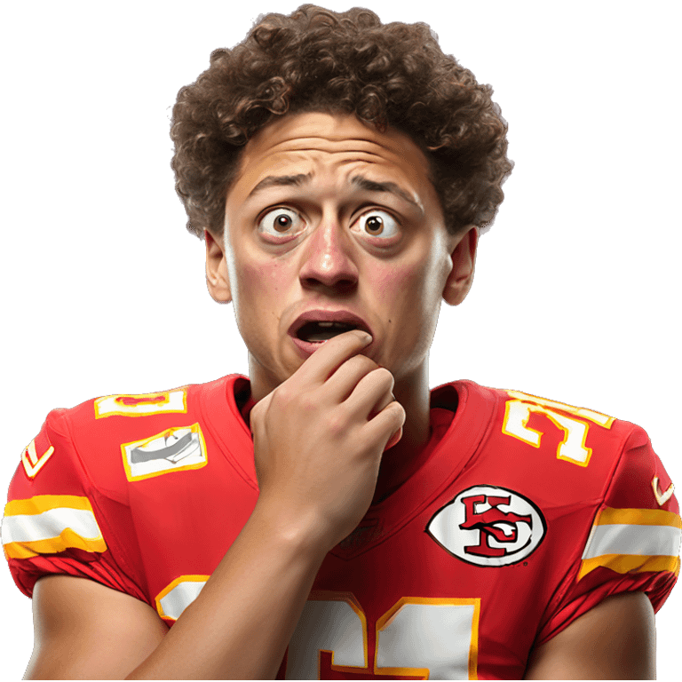 Patrick Mahomes crying to a ref emoji