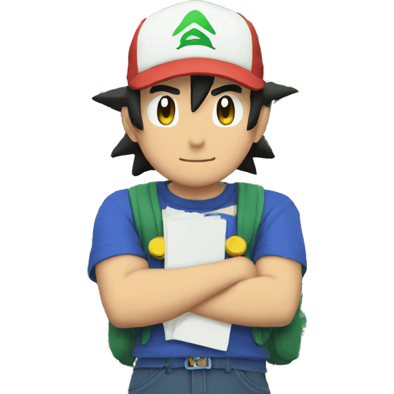 Ash Ketchum with money emoji