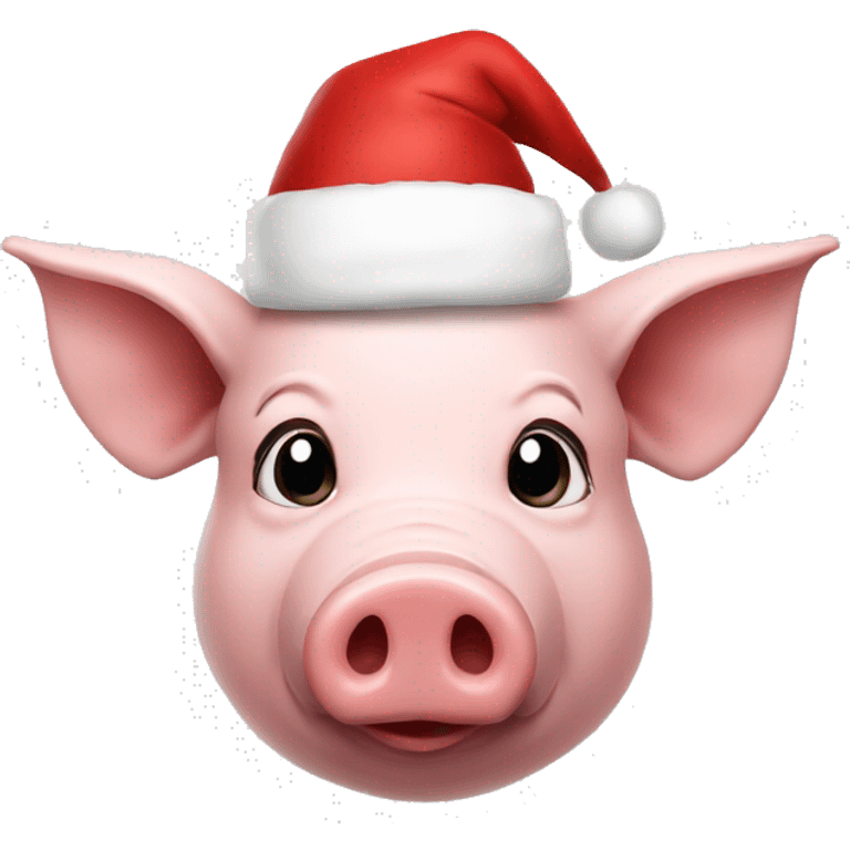 Pig in Santa hat emoji