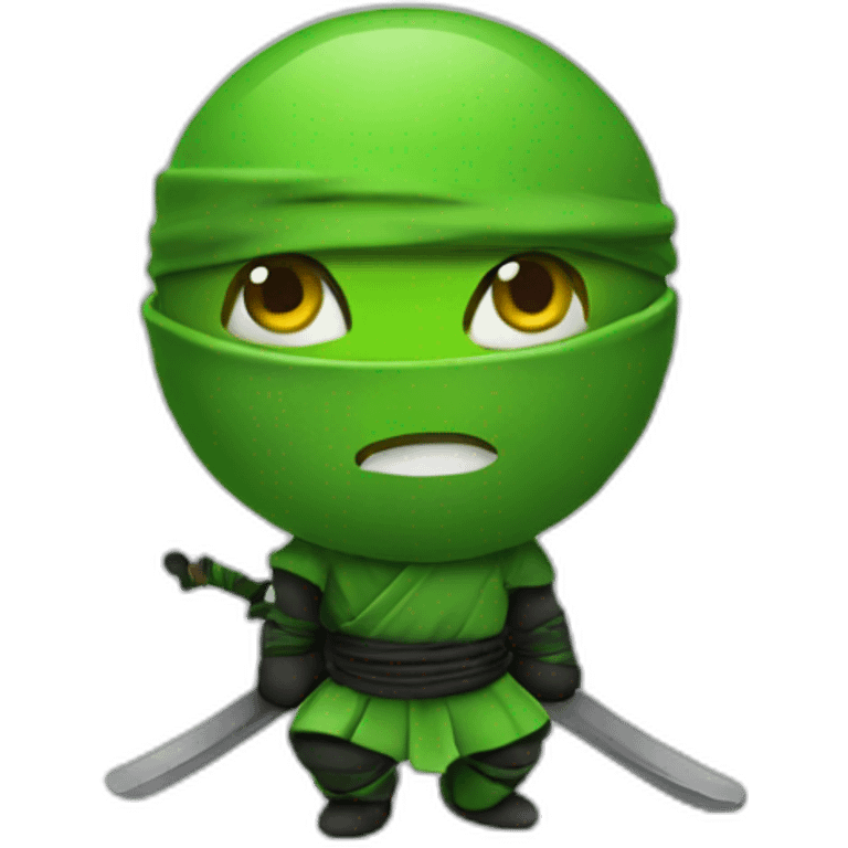 Ninja in green aple emoji