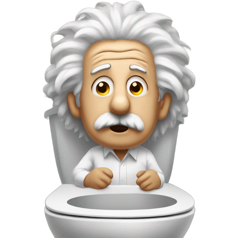 Einstein on the toilet ￼ emoji