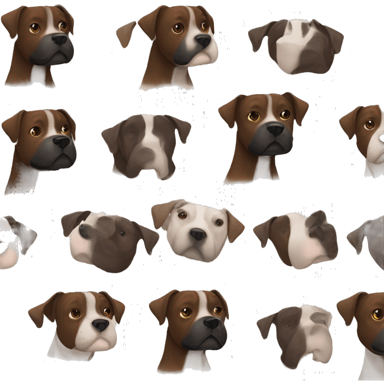 Black and brown dog staffordshire bull terrier emoji