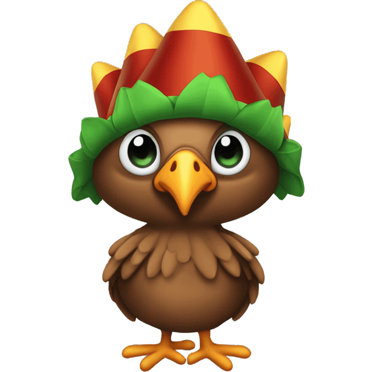 Turkey wearing a elf costum emoji