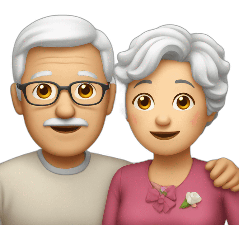 Love grandpa and granma emoji