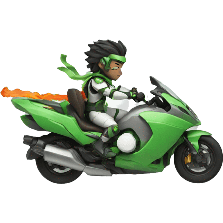 Genji driving emoji