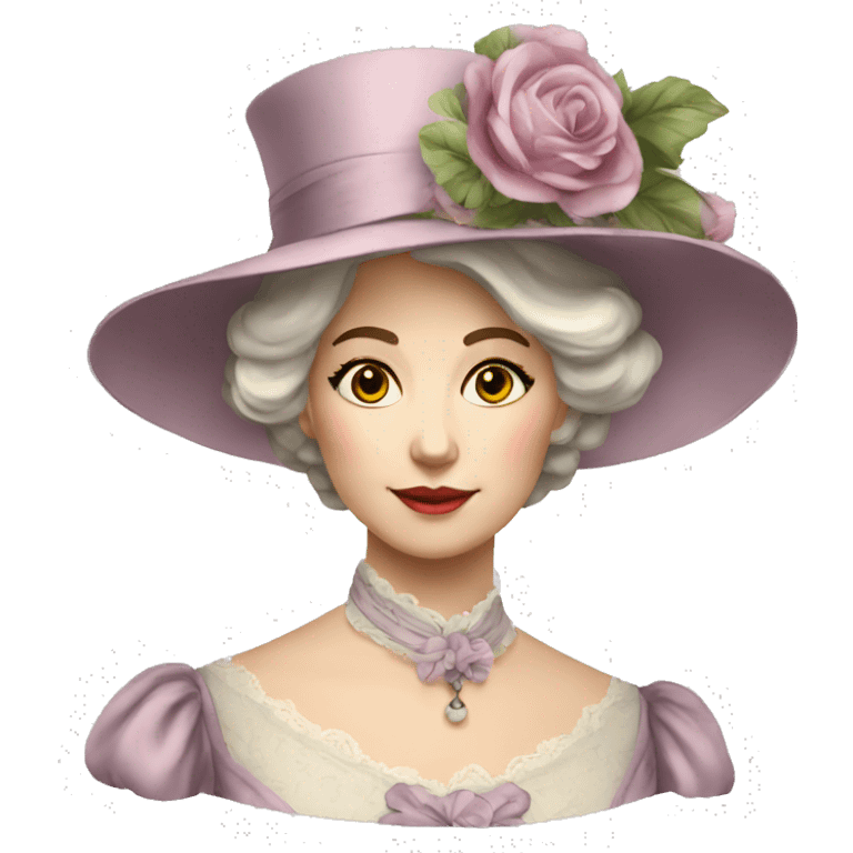 elegant victorian woman old emoji