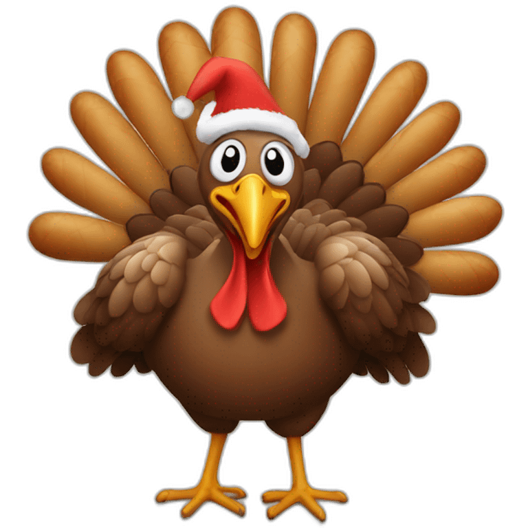 Crazy Christmas turkey  emoji