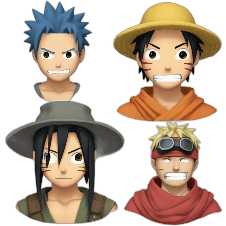 Naruto et Luffy emoji