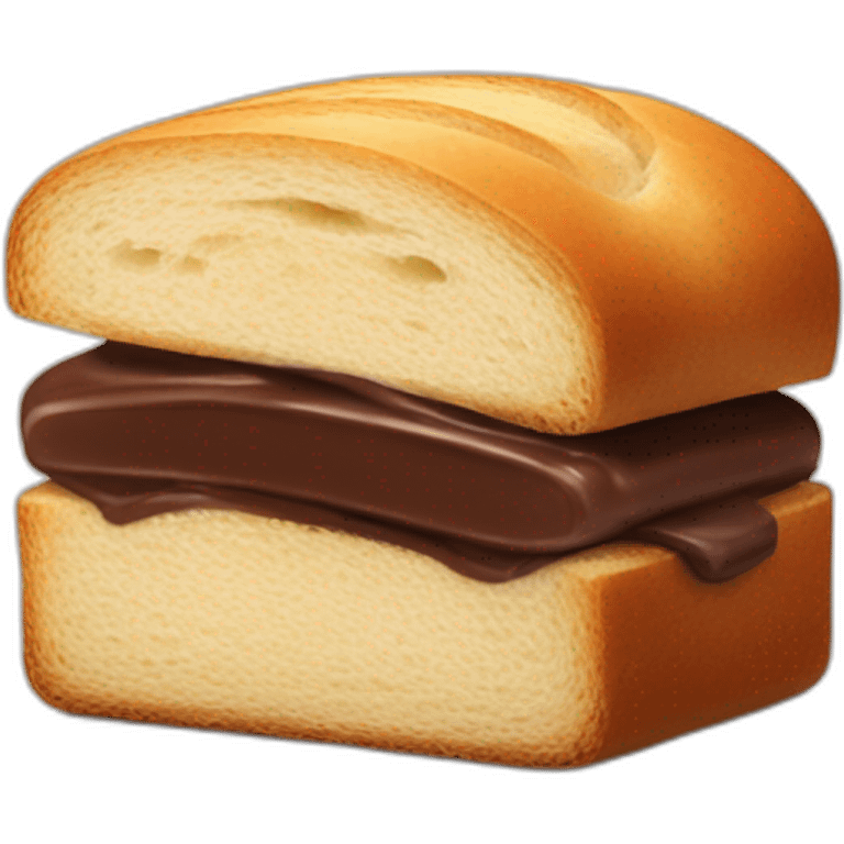 crustless sandwich bread with piece of chocolate emoji