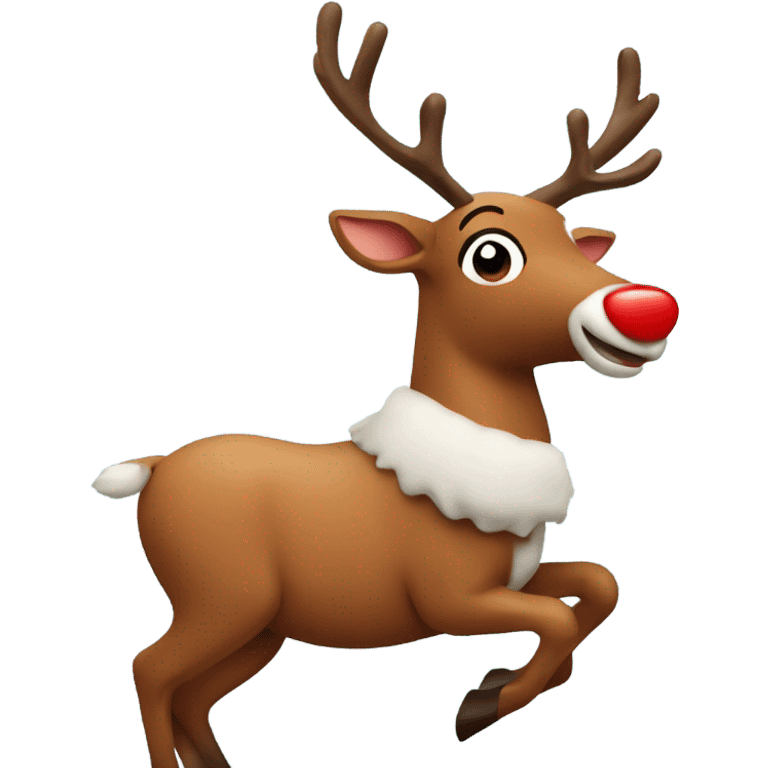 Rudolph riding another reindeer emoji