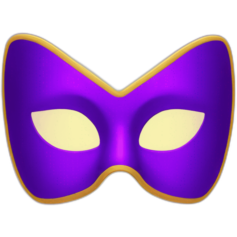 Masque néon violet emoji