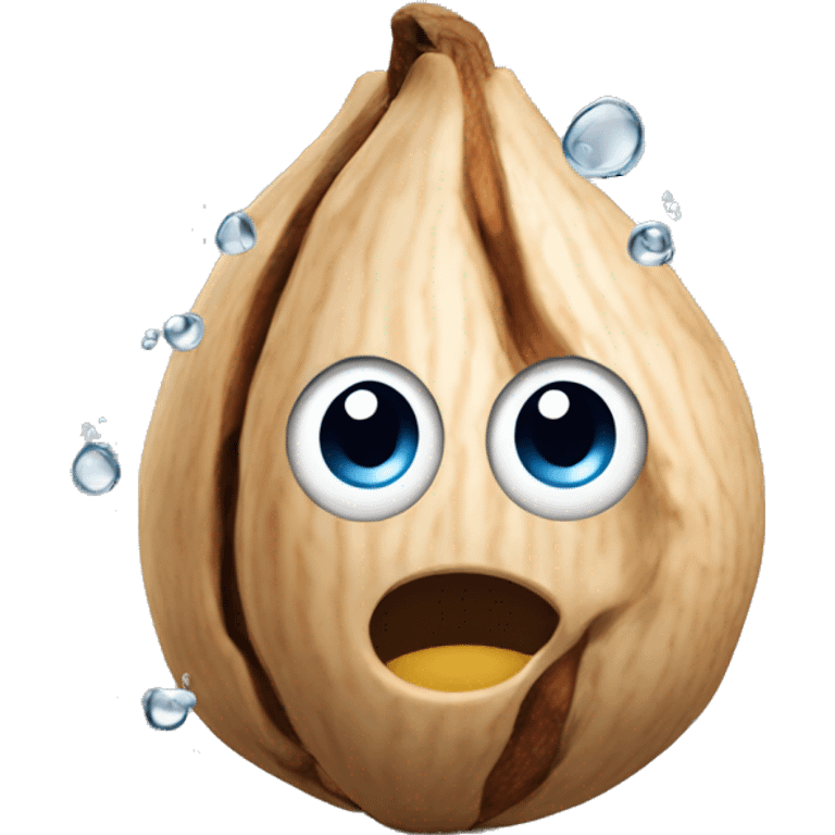 Nut with water emoji