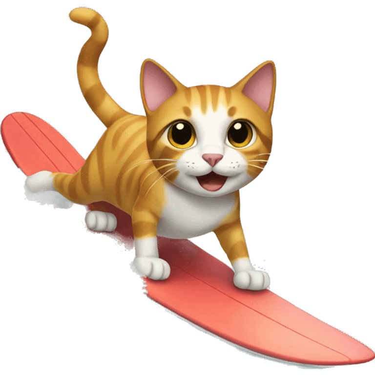 Cat surfing  emoji