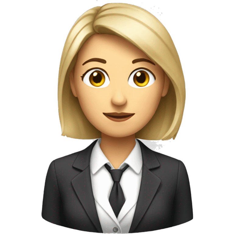 A  European  woman  wearing  a  suit. emoji